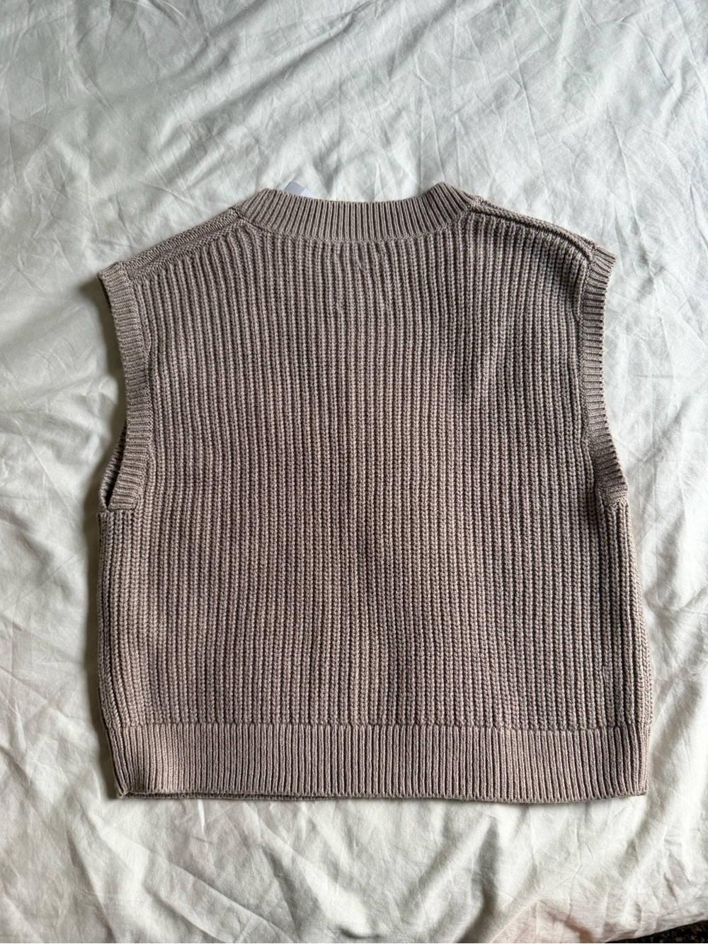 Abercrombie & Fitch Neutral Taupe Ribbed Crewneck Sweater - Picture 3 of 4